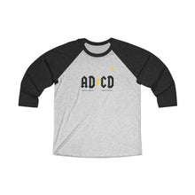 Load image into Gallery viewer, SAGA Wisdom Anomalous Diffusion vs Classical Diffusion - Unisex Tri-Blend 3/4 Raglan Tee